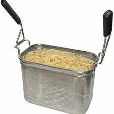 CESTELLO BOLLITORE CUOCI PASTA CON MANICI LATERALI 1/3 INOX CM 16x29xH21