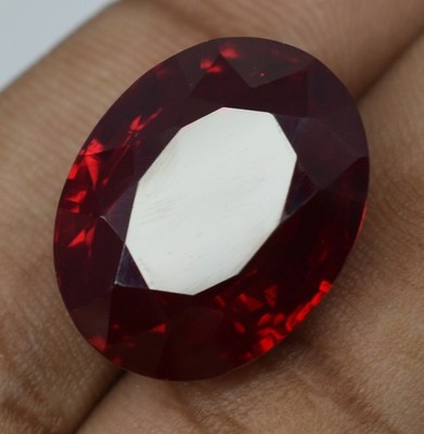 NATURAL Red Ruby Oval Shape 30.20 Ct CERTIFIED Ring Size Loose Gemstone