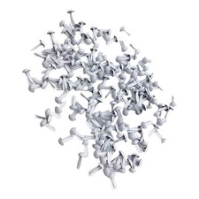 200Pcs Round Mini Brads, Paper Fasteners Handmade Decoration Metal Toy White