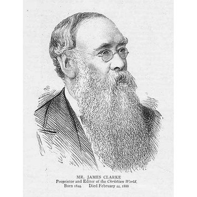 James Clarke Inhaber & Herausgeber der christlichen Welt - antiker Druck 1888
