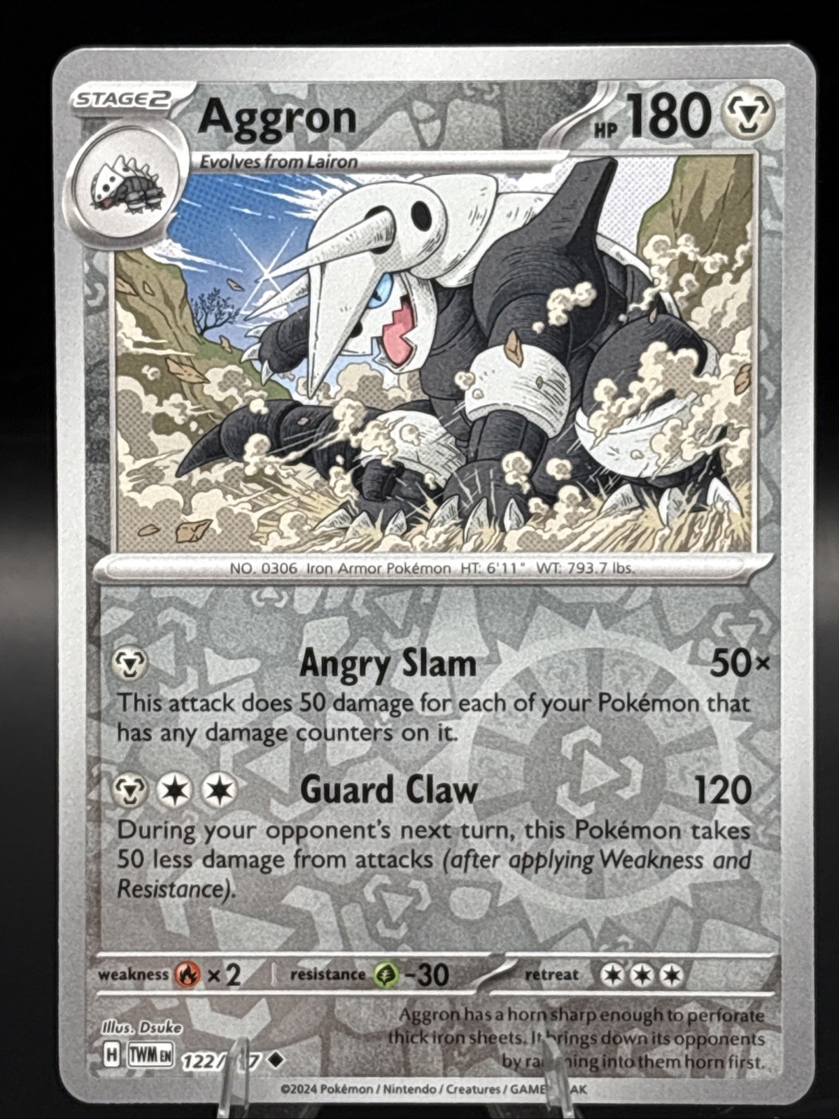 Pokemon TCG - Aggron - 122/167 - Twilight Masquerade - Reverse Holo
