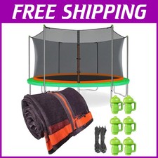 Weather-Resistant 14-15ft Round Trampoline Net Replacement