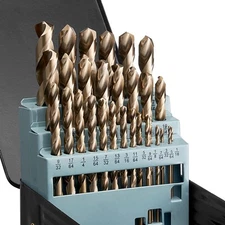 VEVOR Cobalt Drill Bit Set 29 Pcs M35 High Speed Steel Cobalt Drill Bits Storage