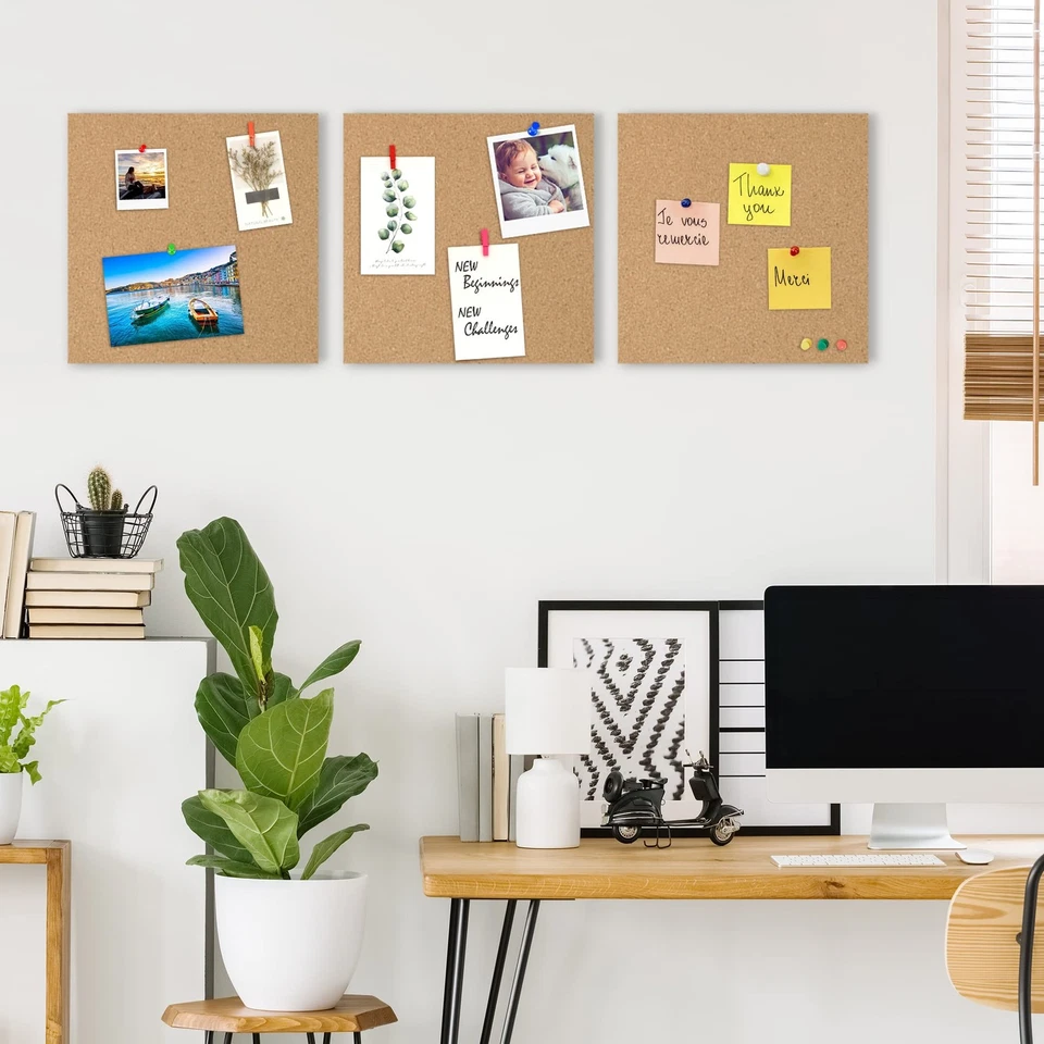 Cork Board Bulletin Board 12x12, 1/2 Thick Cork Board Tiles 12 Pack, Small Sq... - Image 3 of 4