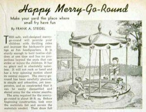 Kid Powered MERRY-GO-ROUND 1949 HowTo build PLANS 8' Diameter
