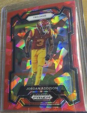 2024 Panini Prizm Draft Picks - Jordan Addison #84 Red Ice Prizm