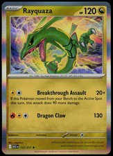 Rayquaza 153/217 Rara Carta Pokemon Eroi Ascesi Holo NM