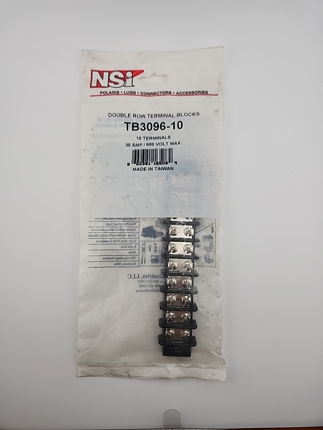 NSi, Double Row Terminal Blocks, TB3096-10, 10 Terminals, 30 AMP / 600 Volt 📦