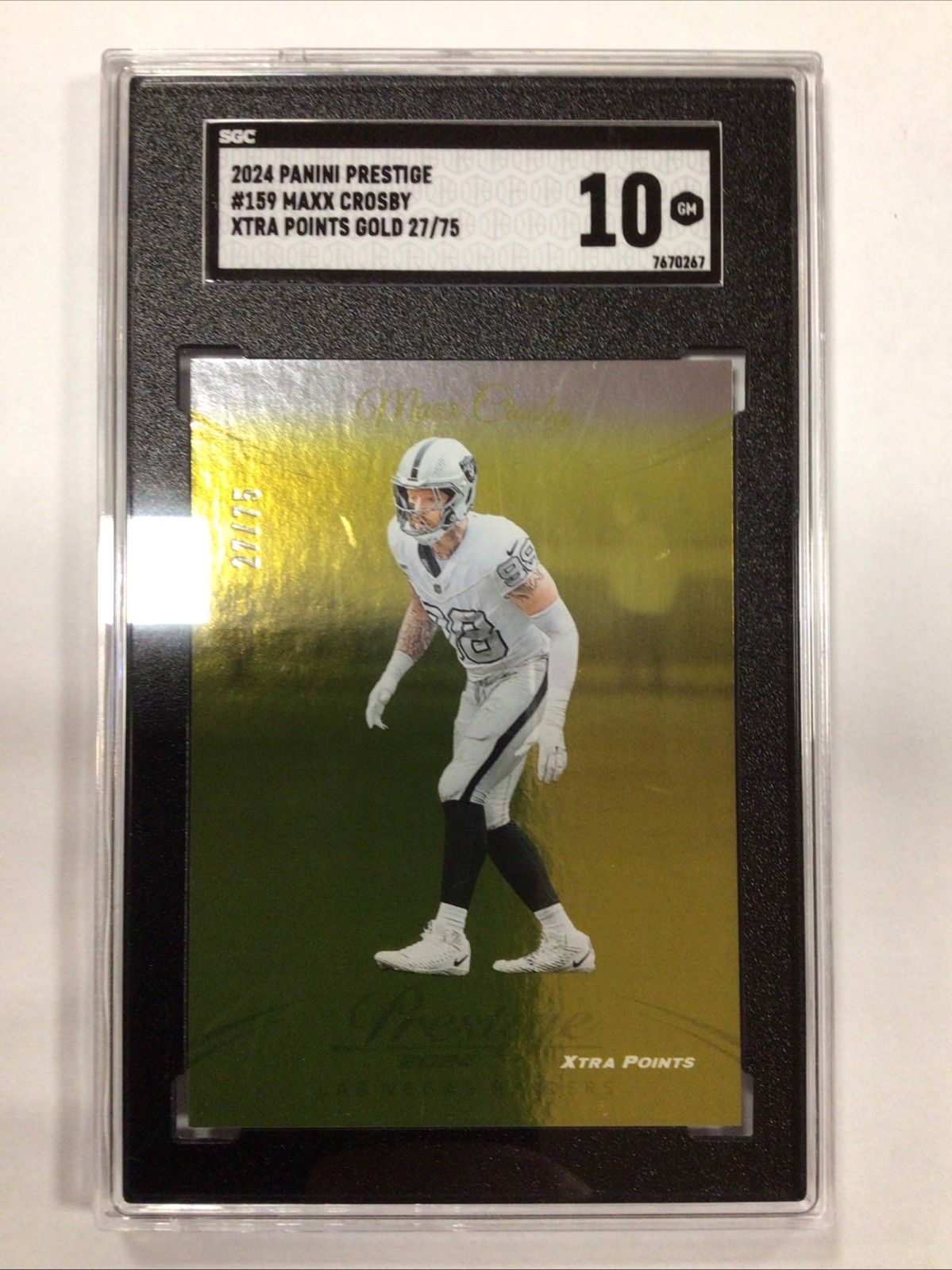 2024 Panini Prestige - Maxx Crosby #159 Xtra Points Gold /75