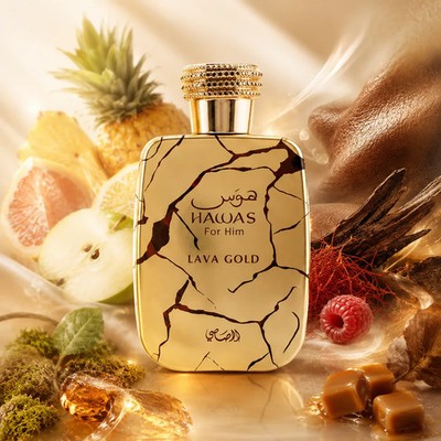 Hawas Lava Gold EDP Perfume By Rasasi 100 ML Hot New Release Niche Fragrance