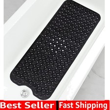 Bathtub and Shower Mats, Extra Long Non-Slip Bath Mat 39 x 16 Inch, Machine W...