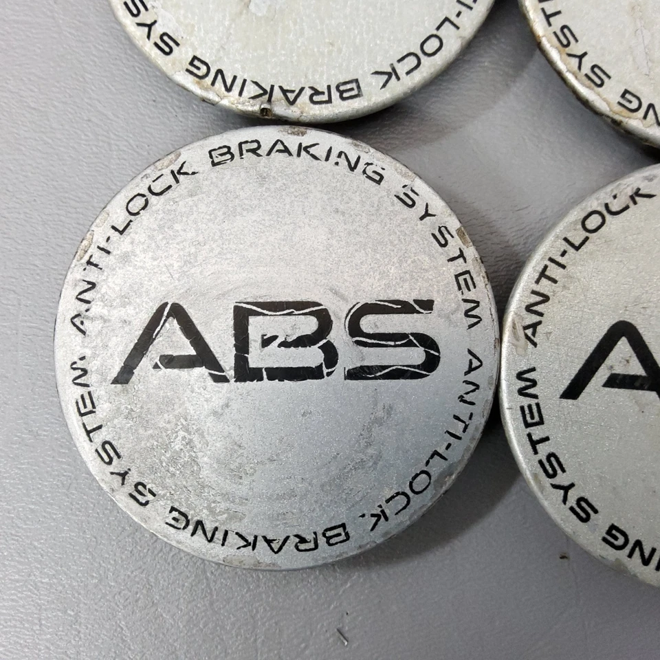 95-02 Pontiac Firebird Silver ABS Wheel Center Hub Caps SET OF 4 - Image 4 of 4