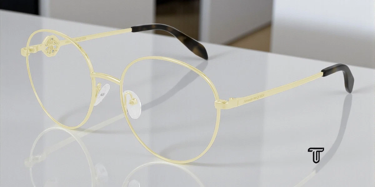 Alexander McQueen Gold Eyeglass Frames for sale | eBay