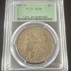 1897 Morgan Dollar Silver $1 New Orleans PCGS AU58 Circulated