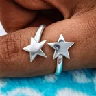 Adjustable 925 Sterling Silver Star Ring Handmade Beautiful Ring All Size R124