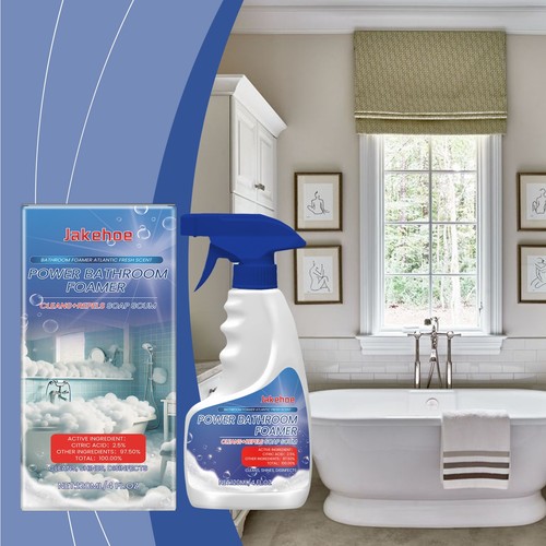 Bathroom Foam Cleaner Spray Powerful Descaling Clean Agents for Bathtub Glass