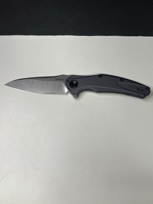 Kershaw 7777 Bareknuckle Pocket Knife GREY USA Made DISCONTINUED Lightly Used