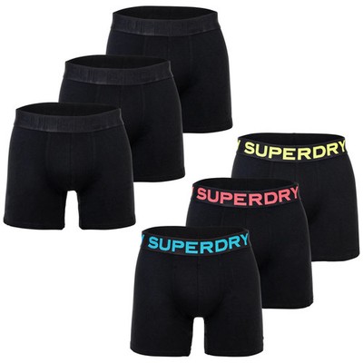 Superdry Herren Boxershorts, 3er Pack - Boxer Triple Pack, Logobund, Cotton S...