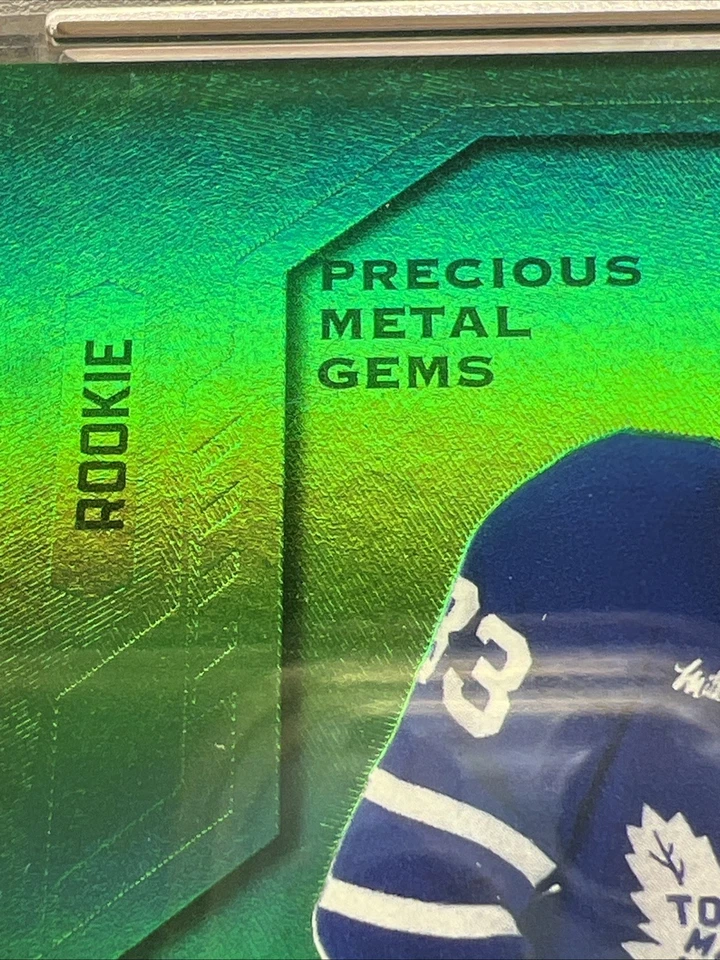 2024-25 UD Skybox Metal Universe Marshall Rifai GREEN Precious Gems RC /10 PSA 8 - Image 2 of 4