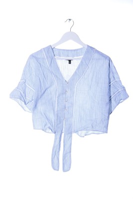 MAVI Hemd-Bluse Damen Bluse Gr. DE 36 blau-weiß Casual-Look