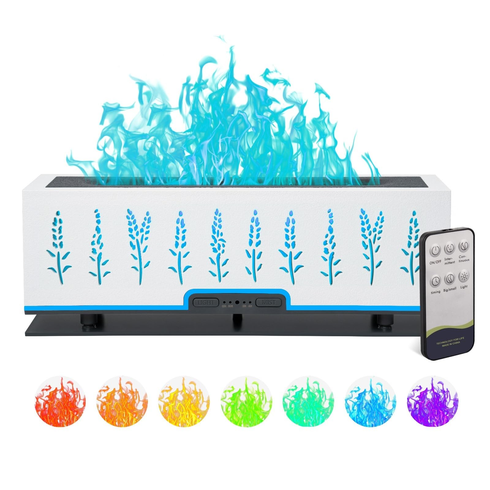 7-Color LED Flame Essential Oil Diffuser for Aromatherapy