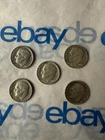 Roosevelt Dimes 1964D 90% Silver Lot Of 5 Free Shipping