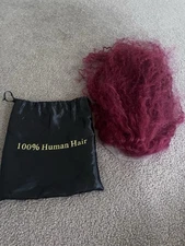 100% Human hair wigs red 16” New