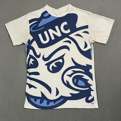 North Carolina UNC Tar Heels Vtg NCAA Y2K AOP 3D Sports T Shirt -S