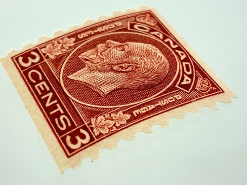 3 Cents Canada Stamp #207 1933 Coil King George V FF450 - Picture 5 of 7