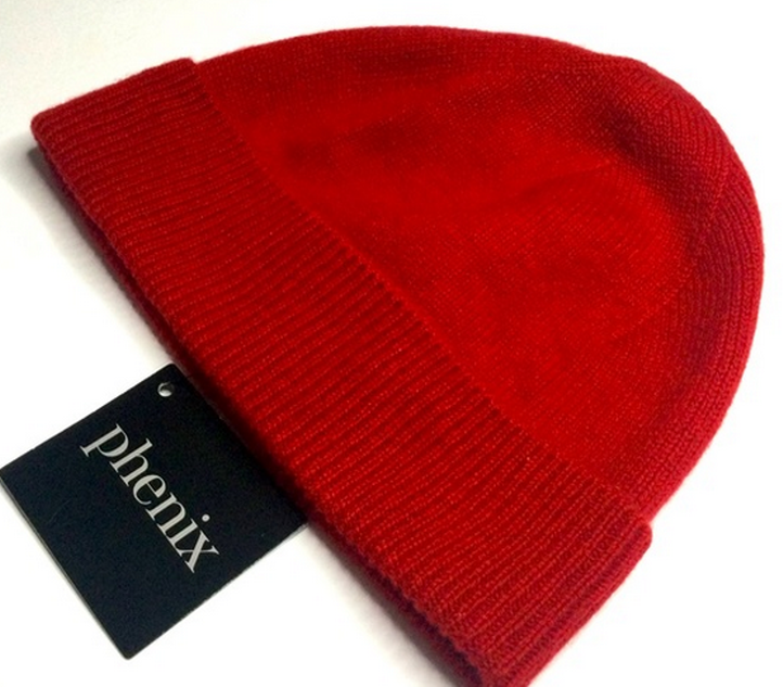Phenix Cashmere Knit Hat Red NWT $90 | eBay