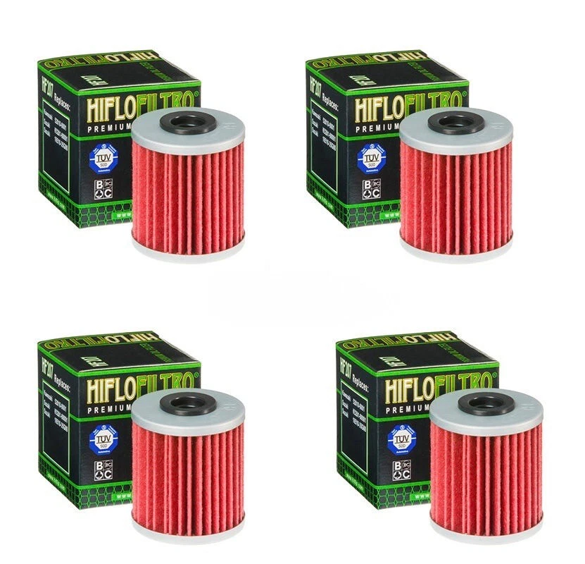 Filtro de aceite HiFlo genuino HF207 para Suzuki RMZ450 RMZ RM-Z 450 RM-Z450 - Juego de 4 Foto 4 de 4