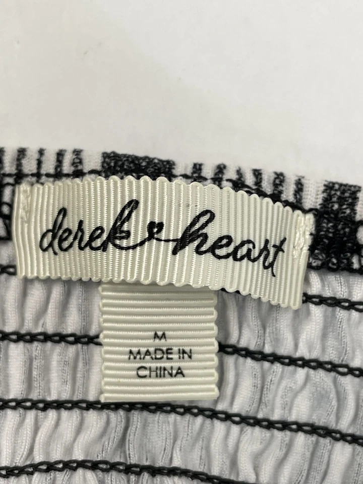 Derek Heart Women’s Black / White Striped Strapless Jumpsuit Romper Size M - Image 3 of 4