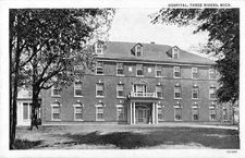 Three Rivers Michigan Hospital Antique Postcard J51271