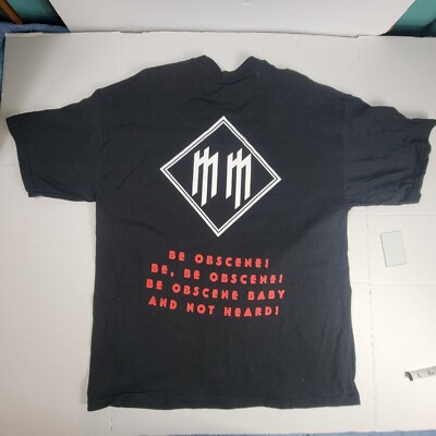 Vtg 00s Marilyn Manson T Shirt Metal Tee Mobscene XL | eBay