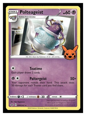 Pokemon Polteageist 090/202 2023 Trick or Trade Halloween Trick Treat | eBay Pokemon Polteageist 090/202 2023 Trick or Trade Halloween Trick Treat | eBay