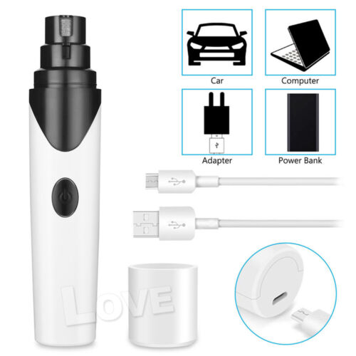 Electric Dog Cat Pet Nail Clippers Nail File Claw Grooming Nail Grinder Trimmer - Picture 4 of 10