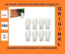 8 X T20, 7443, 580 12V 21/5W LARGE CAPLESS WEDGE 380W  TAIL BRAKE LIGHT BULB 