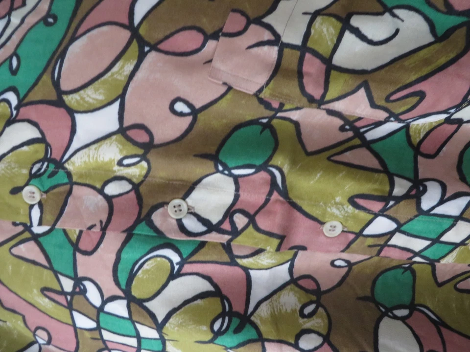 Giorgio  DANIELI Shirt VINTAGE Dress Casual Retro  MEDIUM Club Pocket - Image 3 of 4