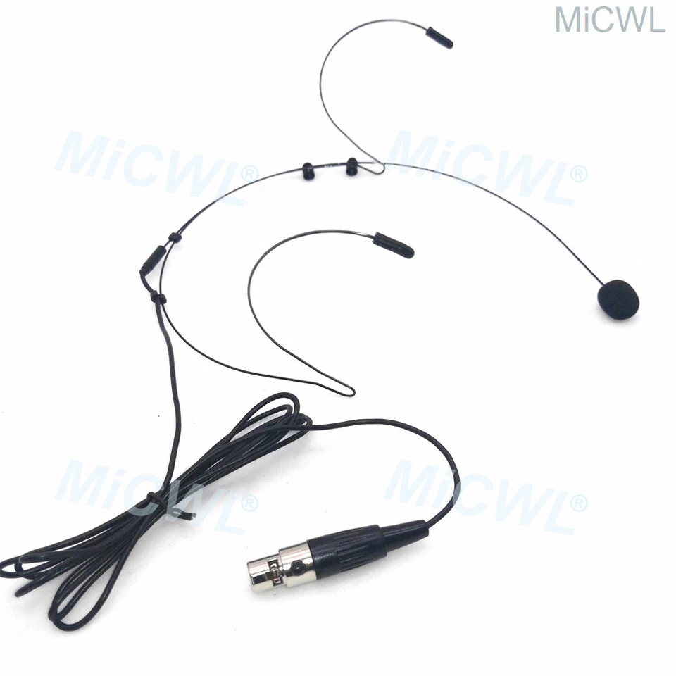 black headset microphone for AKG  Samson wireless mini xlr 3pin TA3F WMS70 - Image 3 of 3