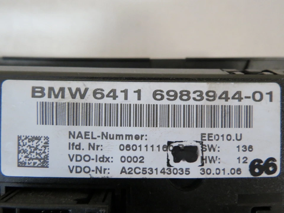 ✅ 06 07 08 09 BMW e90 e91 3-series AC Temp Heater Climate Control Module 6983944 - Image 3 of 4