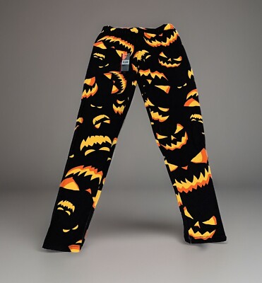 NEW No Boundaries Halloween SPOOKY PUMPKINS Ankle Length Leggings Jr  Women's 2XL