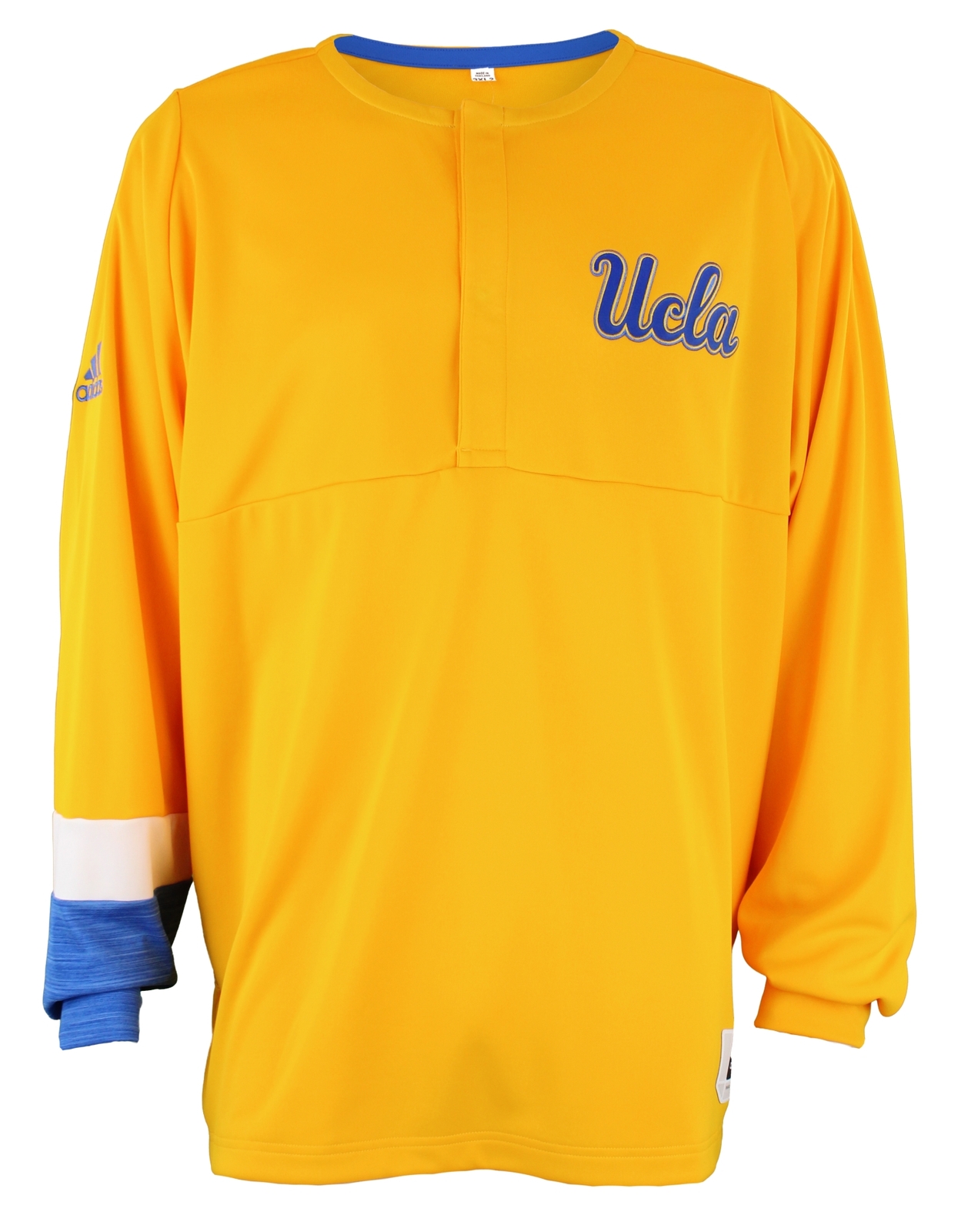 Мужская футболка Adidas UCLA Bruins NCAA Big с длинным рукавом на футболке Court Shooter, желтая