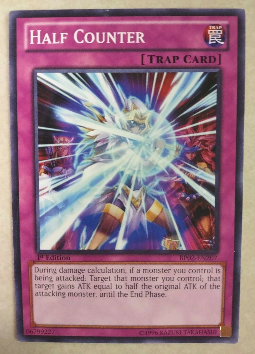 1996 Yu-Gi-Oh! TCG "HALF COUNTER" [TRAP CARD] 1ST Edition BP02-EN207 FREE  S&H!!