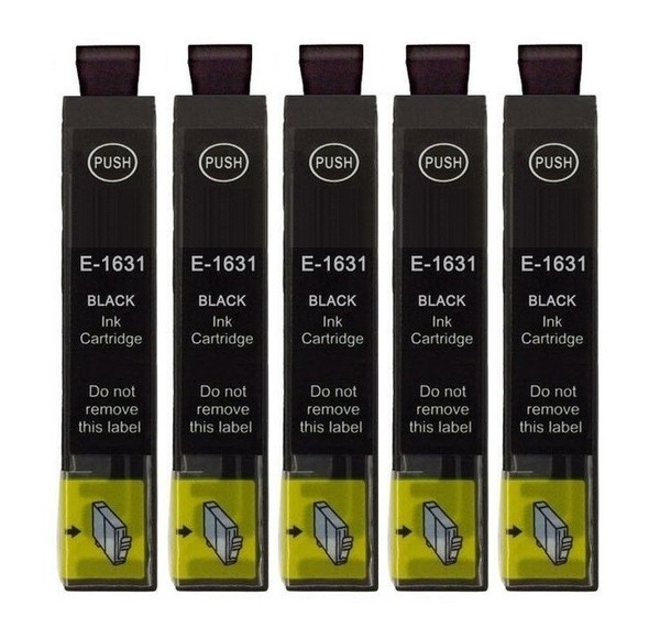 ✅ 5 Kompatible Patronen T16 Xl Black FüR Epson WF-2540 WF-2630 WF-2650 WF-2660-image
