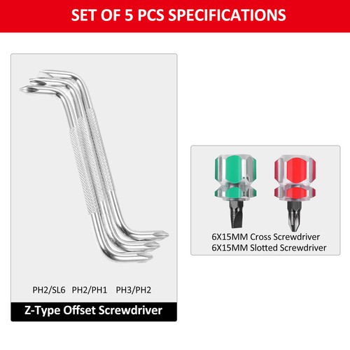 Double Offset Screwdriver Z Shaped Slotted A0L9 - Picture 7 of 7
