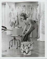 Diana Rigg in petticoat changing out of her dress The Avengers 8x10 photo