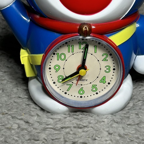 "Reloj despertador Doraemon 8"" brazo elevado levantado probado/funcionando" - Imagen 2 de 11