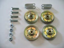 Garage Door 3" Pulley Set with Hardware - For Doors with Extension Springs