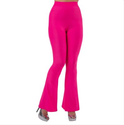 Pink Women's Disco Bell Bottoms Ladies RETRO FLARES BELL