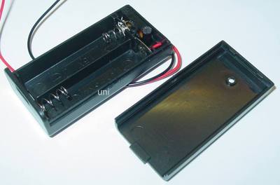 Batteriehalter, Batteriekasten, 3V gesamt mit Schalter, 2 x AA, EIN-AUS, S121